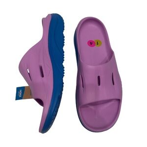 Hoka Ora Recovery 3 Sandals Comfort Slides Women Size 16/ Men 14 Purple Blue NEW